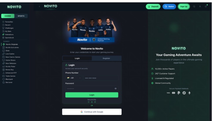 Trusted Crypto Gaming: Novito Casino’s Instant Play is the Future of Global Online Betting